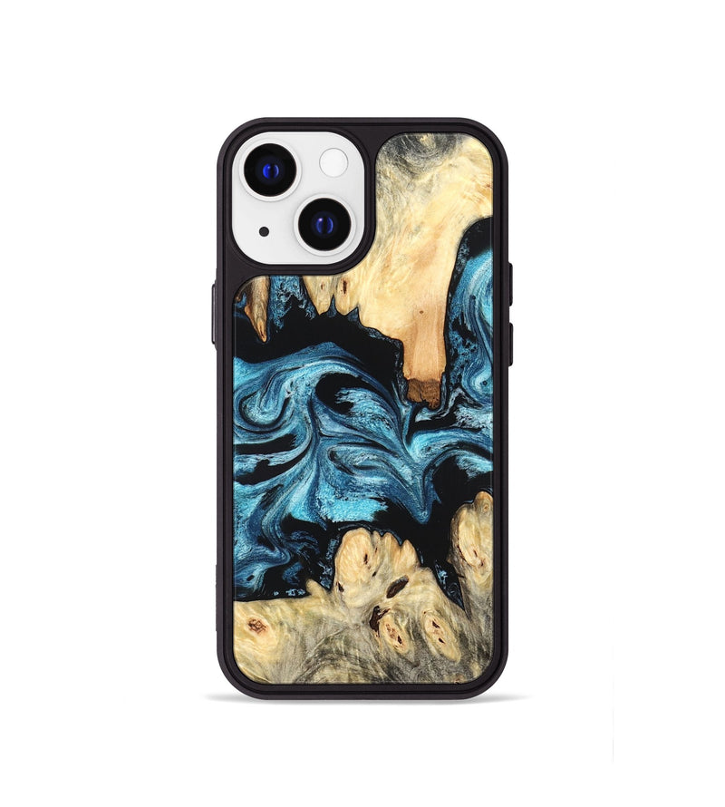iPhone 13 mini Wood Phone Case - Dasia (Blue, 824392)