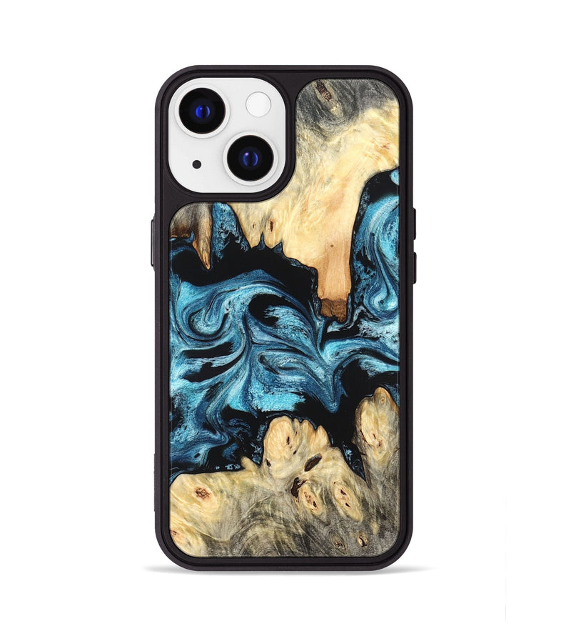 iPhone 13 Wood Phone Case - Dasia (Blue, 824392)