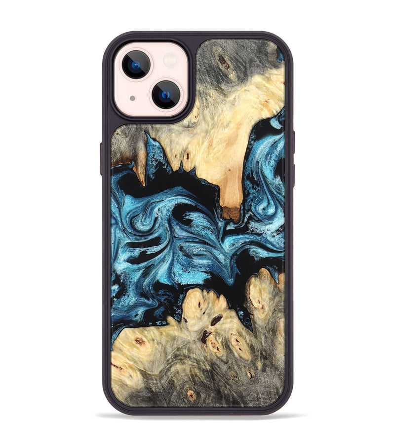 iPhone 14 Plus Wood Phone Case - Dasia (Blue, 824392)
