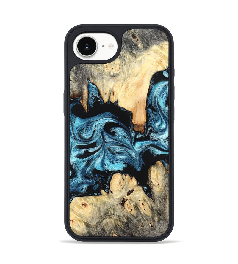 iPhone 16e Wood Phone Case - Dasia (Blue, 824392)