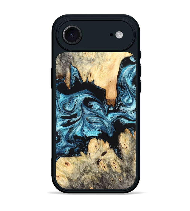 iPhone 17 Air Wood Phone Case - Dasia (Blue, 824392)