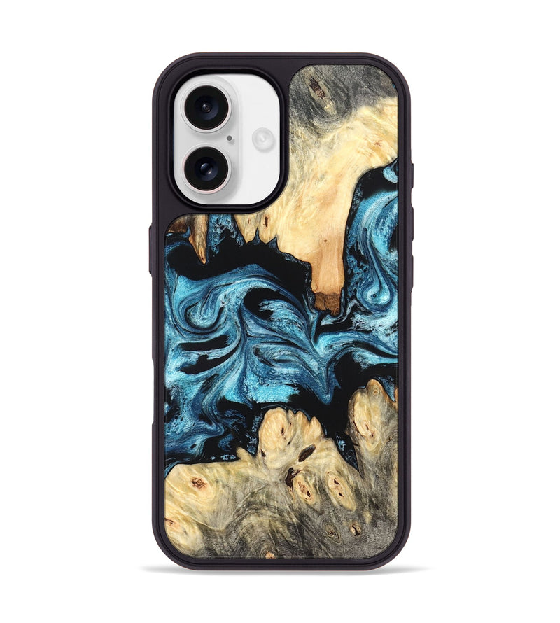 iPhone 17 Wood Phone Case - Dasia (Blue, 824392)