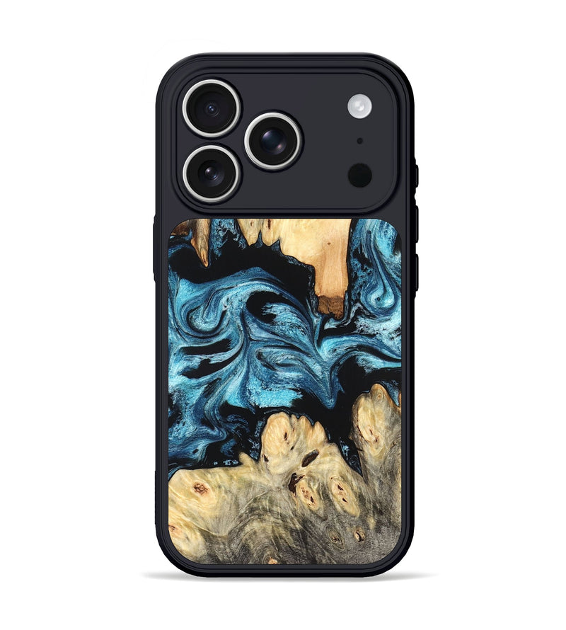 iPhone 17 Pro Wood Phone Case - Dasia (Blue, 824392)