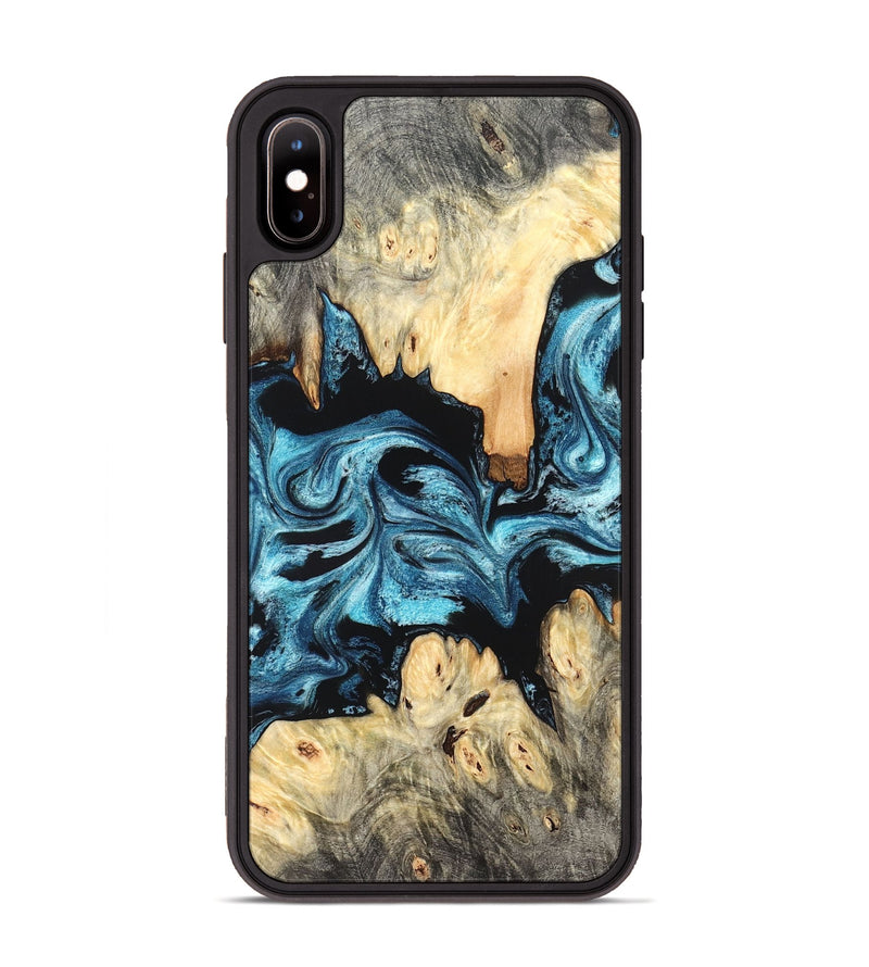 iPhone Xs Max Wood Phone Case - Dasia (Blue, 824392)