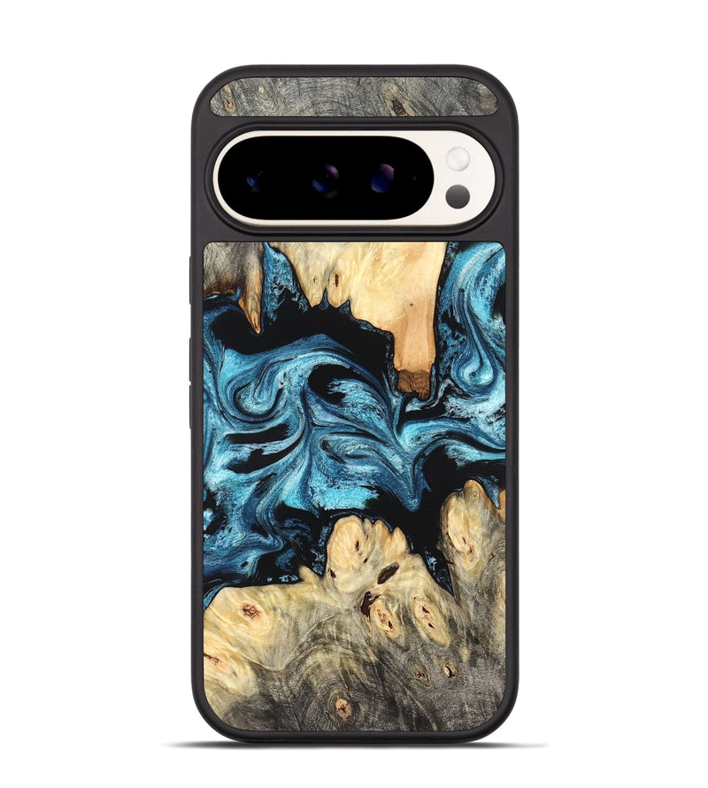 Pixel 9 Pro Wood Phone Case - Dasia (Blue, 824392)