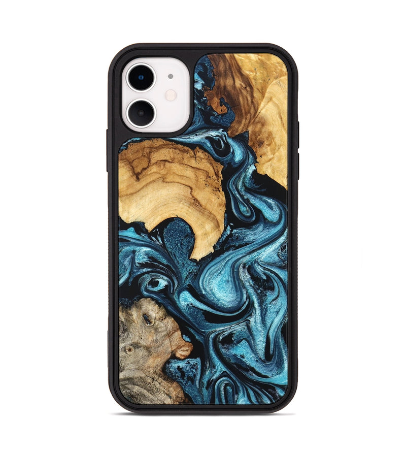 iPhone 11 Wood Phone Case - Shelton (Blue, 824393)