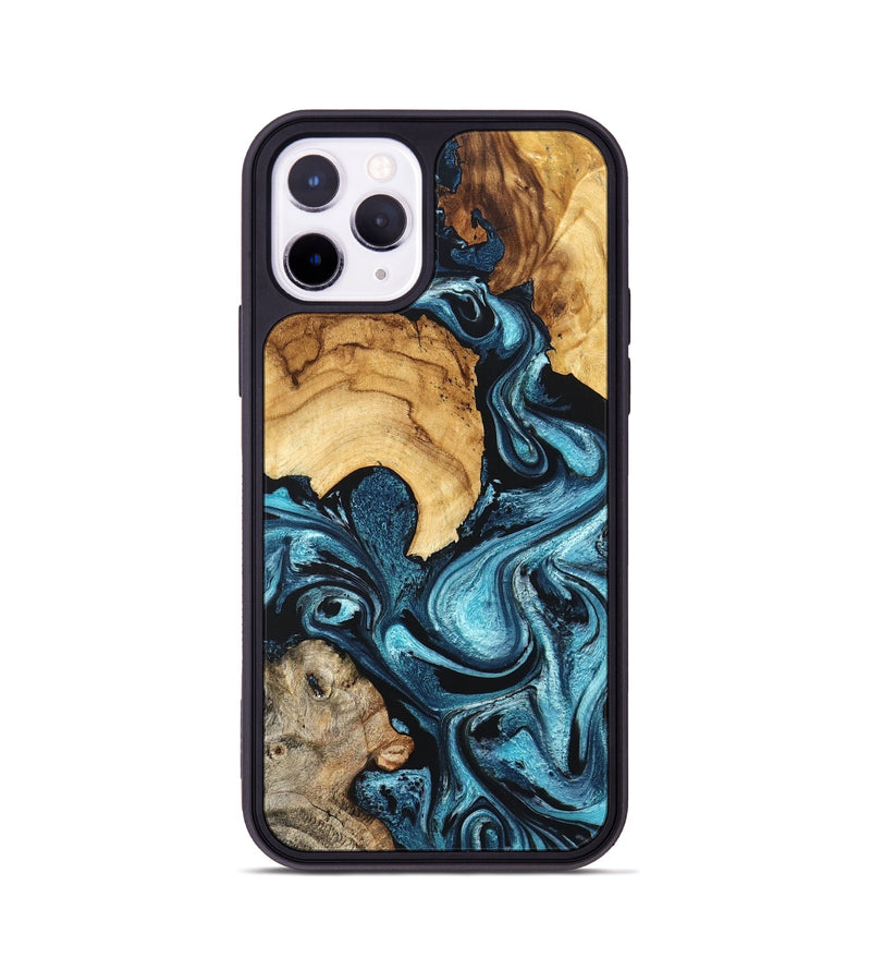 iPhone 11 Pro Wood Phone Case - Shelton (Blue, 824393)