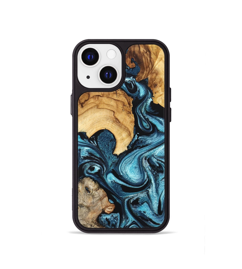 iPhone 13 mini Wood Phone Case - Shelton (Blue, 824393)