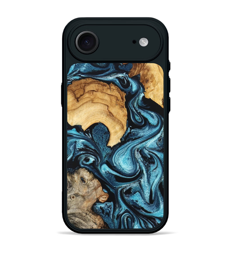 iPhone 17 Air Wood Phone Case - Shelton (Blue, 824393)