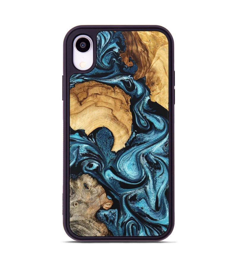 iPhone Xr Wood Phone Case - Shelton (Blue, 824393)