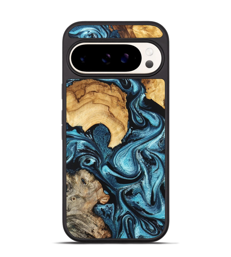 Pixel 9 Pro Wood Phone Case - Shelton (Blue, 824393)