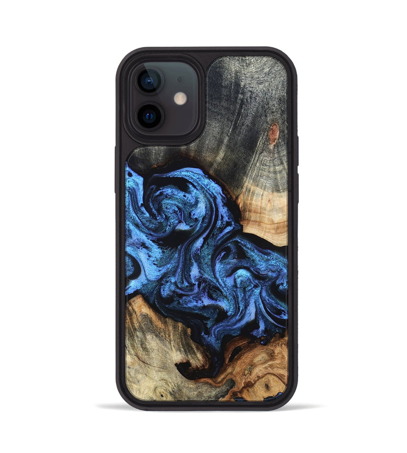 iPhone 12 Wood Phone Case - Turner (Blue, 824394)