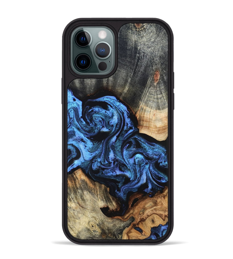 iPhone 12 Pro Max Wood Phone Case - Turner (Blue, 824394)