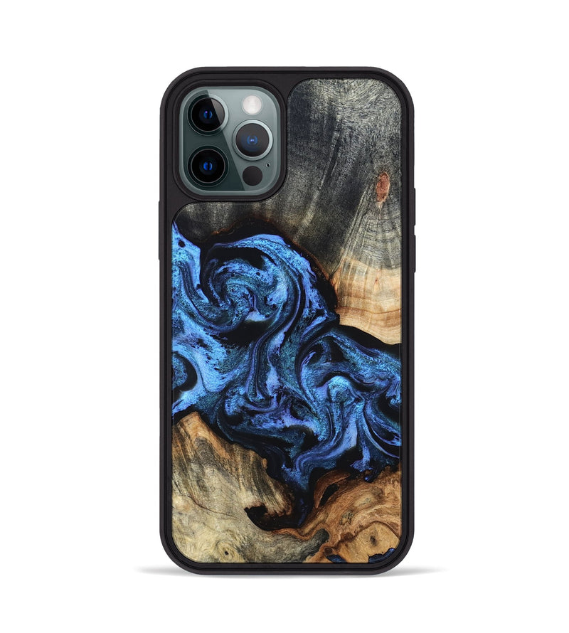 iPhone 12 Pro Wood Phone Case - Turner (Blue, 824394)
