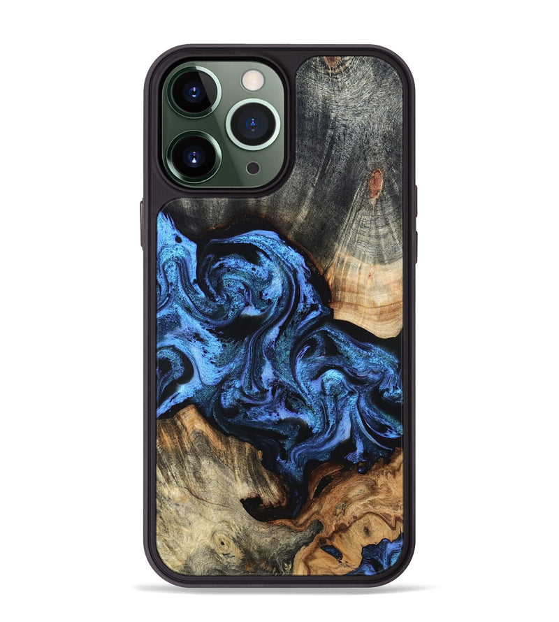 iPhone 13 Pro Max Wood Phone Case - Turner (Blue, 824394)