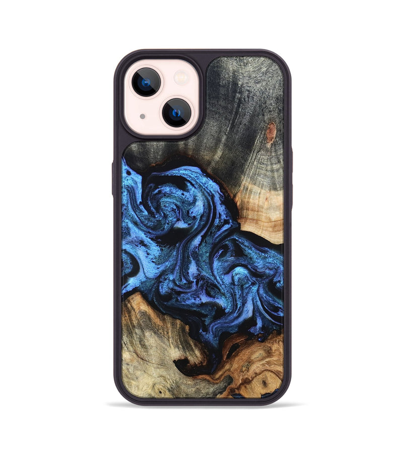 iPhone 14 Wood Phone Case - Turner (Blue, 824394)