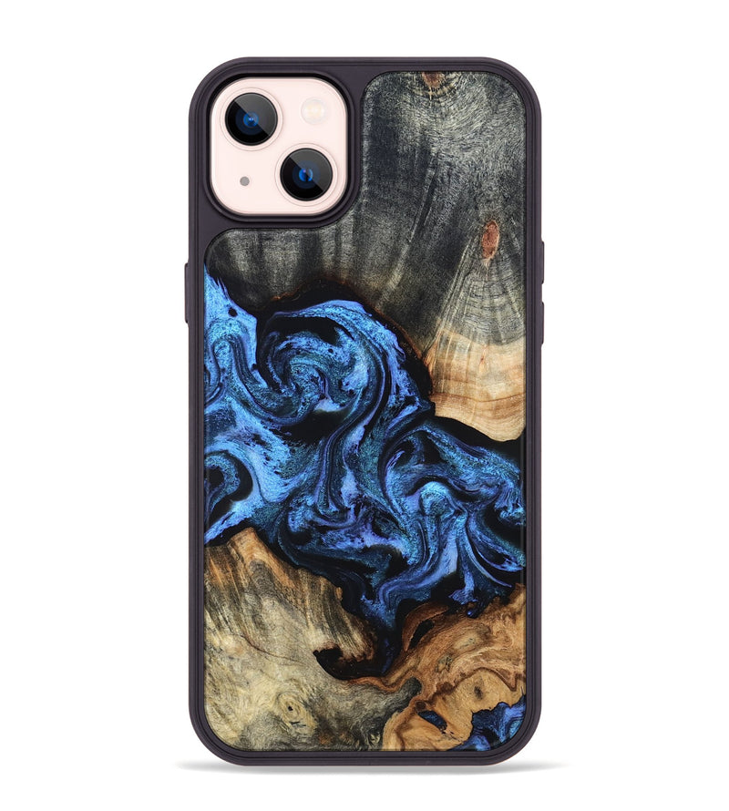 iPhone 14 Plus Wood Phone Case - Turner (Blue, 824394)