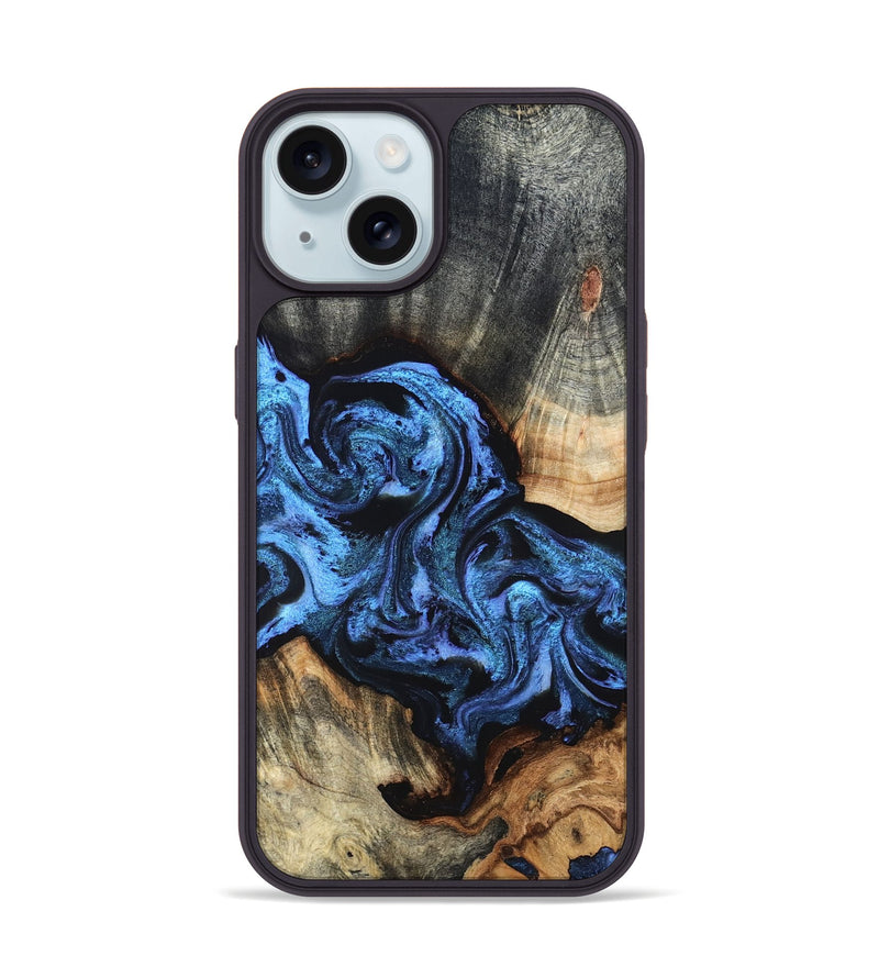 iPhone 15 Wood Phone Case - Turner (Blue, 824394)