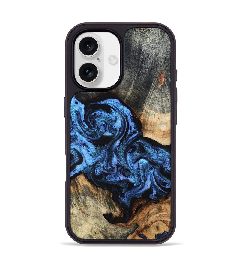 iPhone 17 Wood Phone Case - Turner (Blue, 824394)