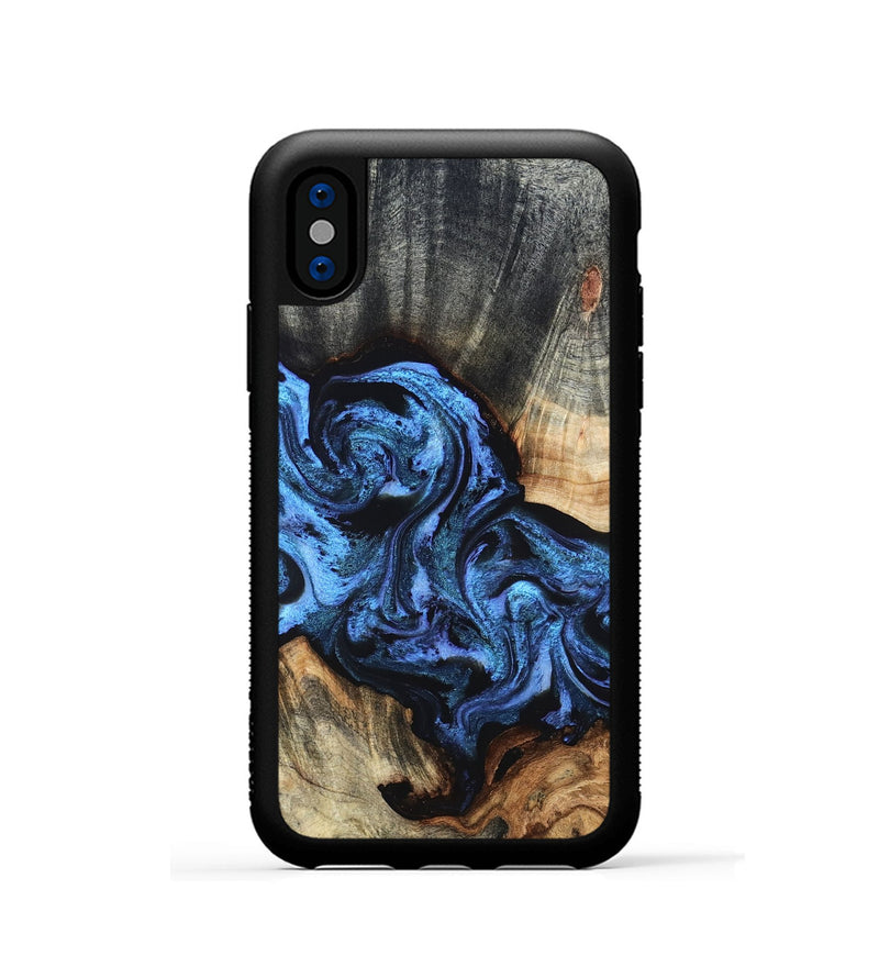 iPhone Xs Wood Phone Case - Turner (Blue, 824394)