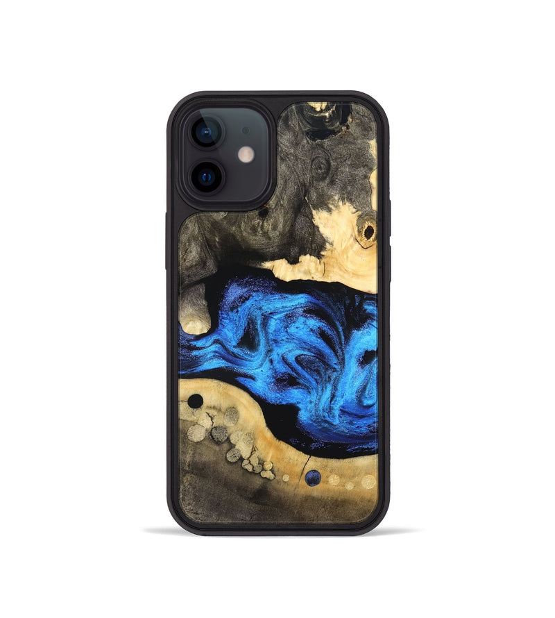 iPhone 12 mini Wood Phone Case - Nyah (Blue, 824396)