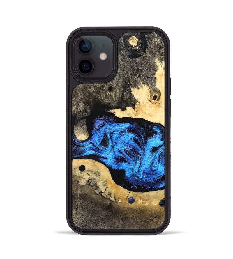 iPhone 12 Wood Phone Case - Nyah (Blue, 824396)