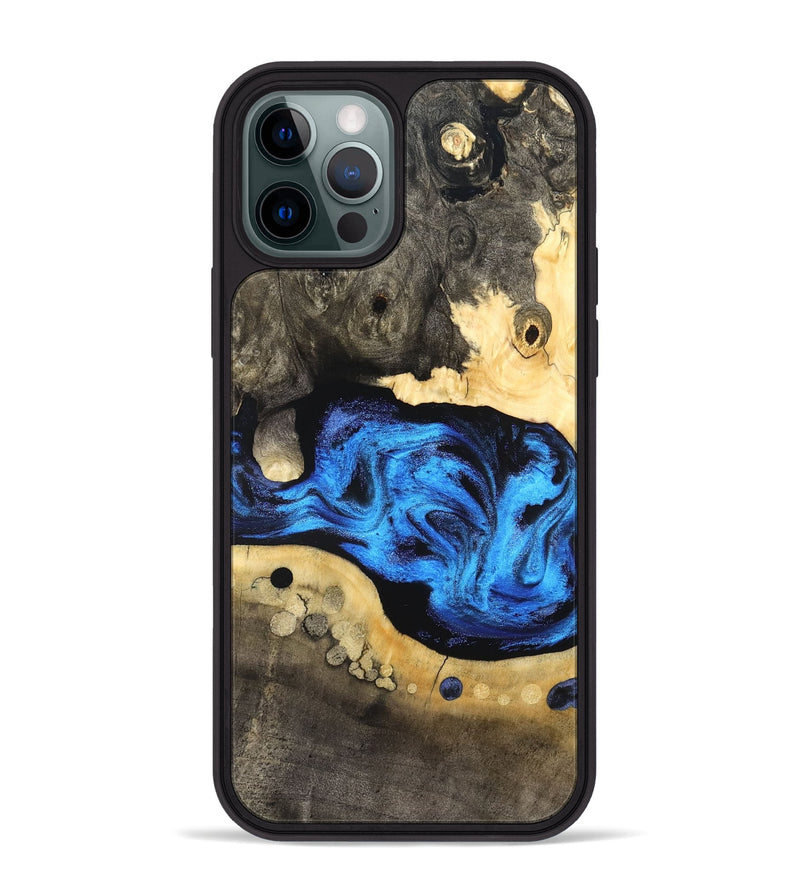 iPhone 12 Pro Max Wood Phone Case - Nyah (Blue, 824396)