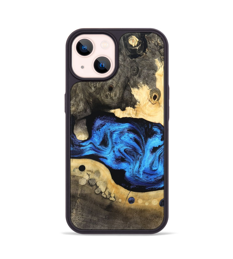iPhone 14 Wood Phone Case - Nyah (Blue, 824396)