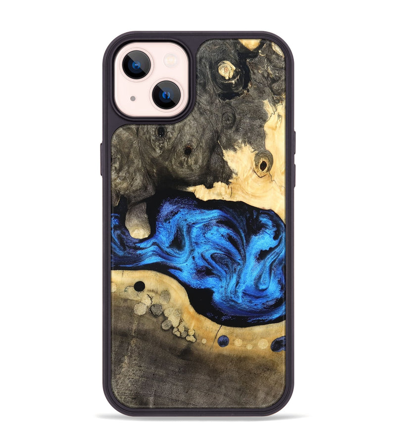 iPhone 14 Plus Wood Phone Case - Nyah (Blue, 824396)