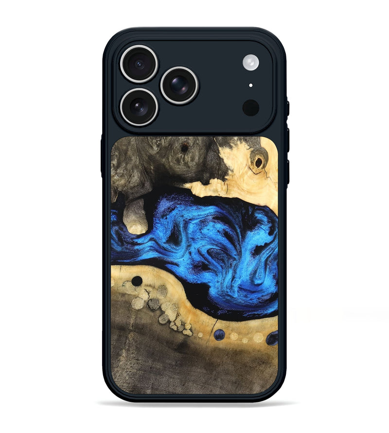 iPhone 17 Pro Max Wood Phone Case - Nyah (Blue, 824396)
