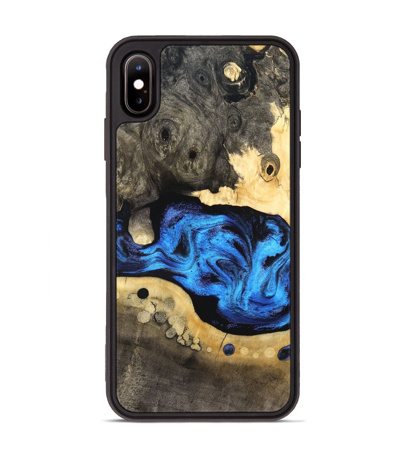 iPhone Xs Max Wood Phone Case - Nyah (Blue, 824396)