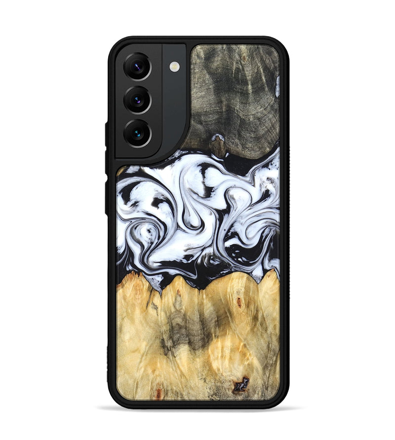Galaxy S22 Plus Wood Phone Case - Darcy (Black & White, 824397)