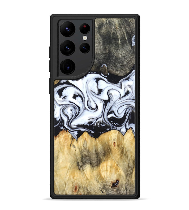 Galaxy S22 Ultra Wood Phone Case - Darcy (Black & White, 824397)