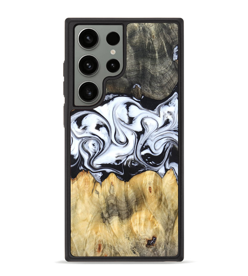 Galaxy S23 Ultra Wood Phone Case - Darcy (Black & White, 824397)