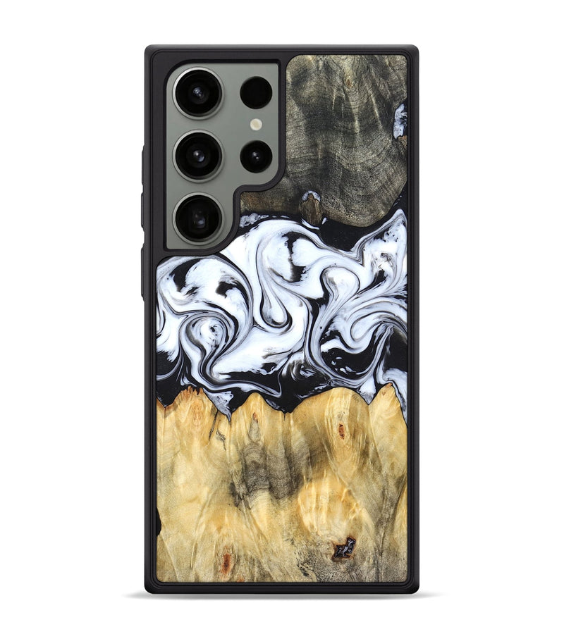 Galaxy S24 Ultra Wood Phone Case - Darcy (Black & White, 824397)