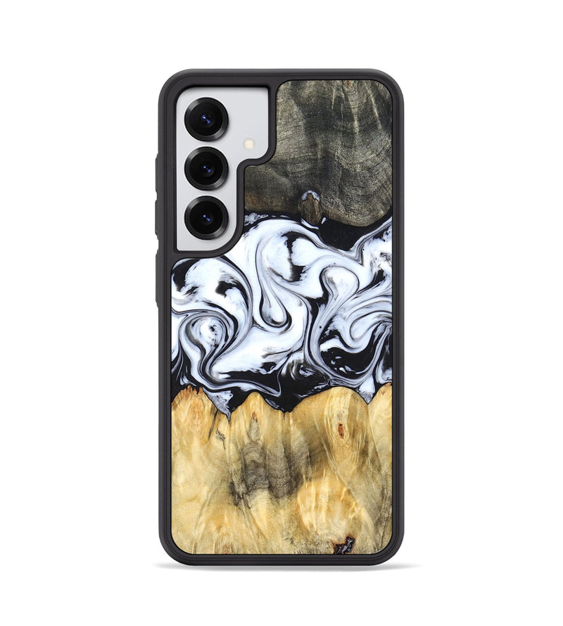 Galaxy S25 Wood Phone Case - Darcy (Black & White, 824397)