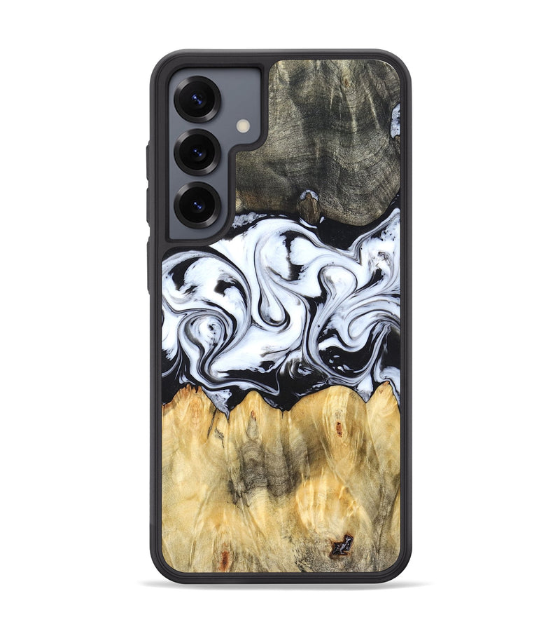 Galaxy S25 Plus Wood Phone Case - Darcy (Black & White, 824397)