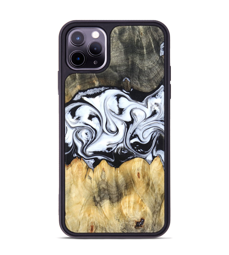 iPhone 11 Pro Max Wood Phone Case - Darcy (Black & White, 824397)
