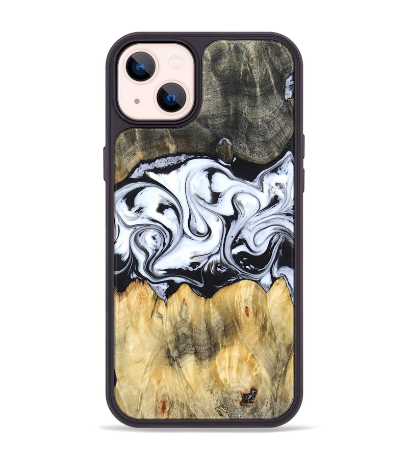 iPhone 14 Plus Wood Phone Case - Darcy (Black & White, 824397)