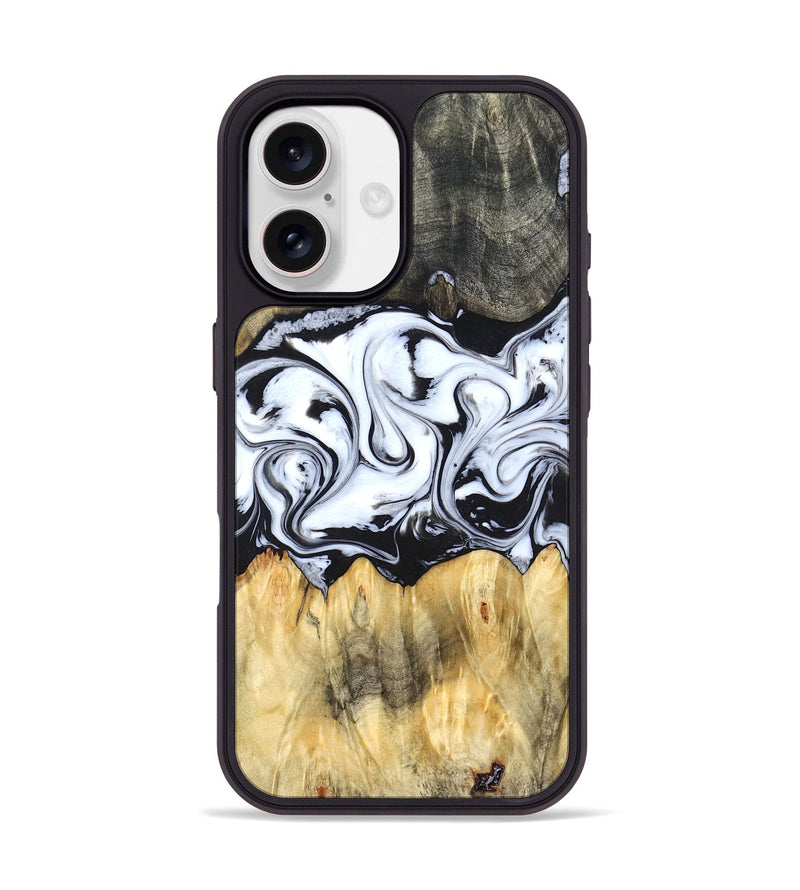 iPhone 17 Wood Phone Case - Darcy (Black & White, 824397)