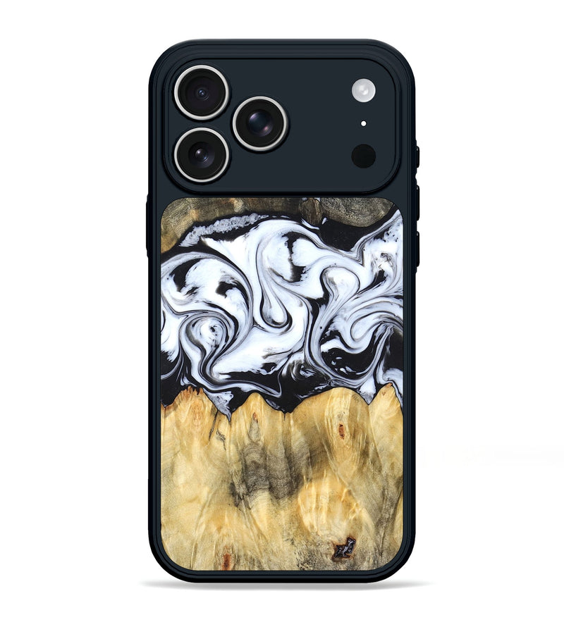 iPhone 17 Pro Max Wood Phone Case - Darcy (Black & White, 824397)