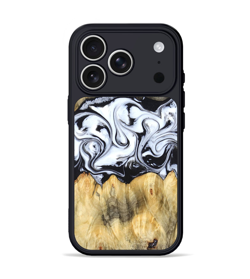 iPhone 17 Pro Wood Phone Case - Darcy (Black & White, 824397)