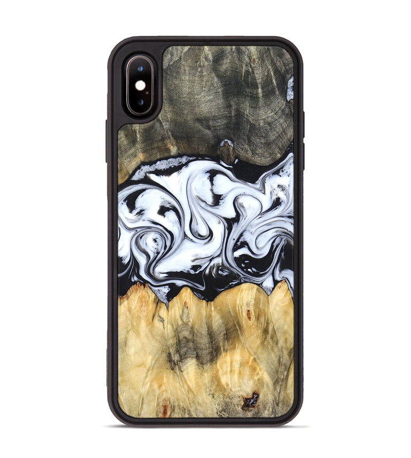 iPhone Xs Max Wood Phone Case - Darcy (Black & White, 824397)