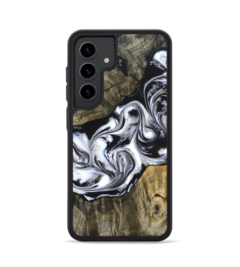 Galaxy S24 Wood Phone Case - Brice (Black & White, 824398)