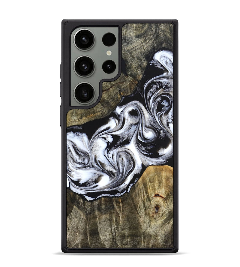 Galaxy S24 Ultra Wood Phone Case - Brice (Black & White, 824398)
