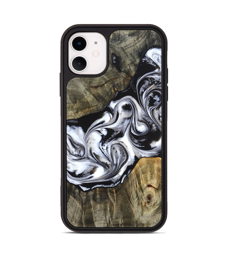 iPhone 11 Wood Phone Case - Brice (Black & White, 824398)