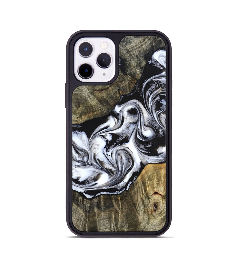 iPhone 11 Pro Wood Phone Case - Brice (Black & White, 824398)