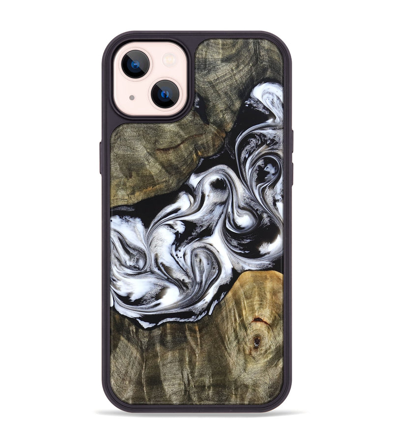 iPhone 14 Plus Wood Phone Case - Brice (Black & White, 824398)