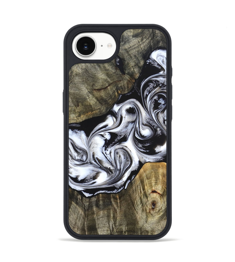 iPhone 16e Wood Phone Case - Brice (Black & White, 824398)