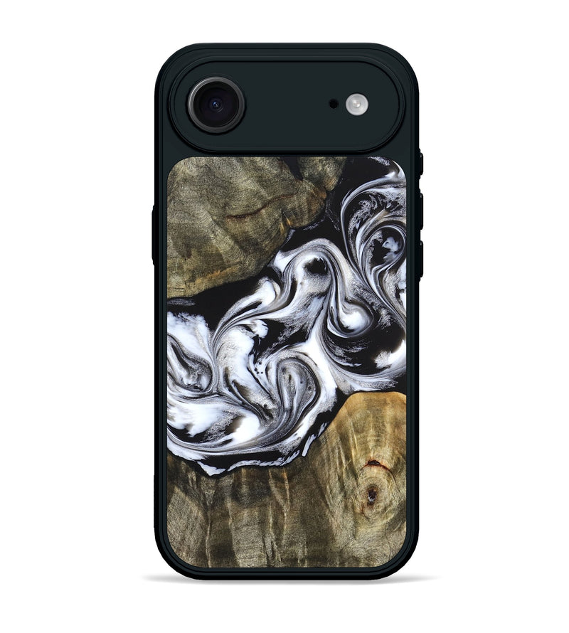 iPhone 17 Air Wood Phone Case - Brice (Black & White, 824398)